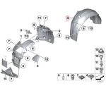 Ori BMW F10 Inner Fender Liner Depan Roda Belakang KANAN 51717186730 - Image 5