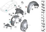 Original BMW F30 Inner Fender Liner Roda Belakang KIRI - Image 5