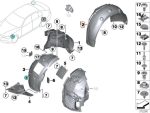 Original BMW F30 Inner Fender Liner Roda Belakang KANAN 51717260294 - Image 5
