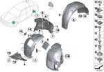 Original BMW F32 F33 F36 Cover Inner Fender Liner Depan KIRI - Gambar 4