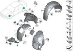 Original BMW F32 F33 F36 Cover Inner Fender Liner Depan KANAN - Gambar 4