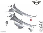 Original MINI F55 F56 F57 Cover Bawah Wiper Deck Cowl 51717301014
