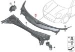 Ori MINI Countryman F60 Cover Bawah Wiper Deck Cowl ATAS 51717380740