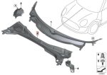 Ori MINI Countryman F60 Cover Bawah Wiper Deck Cowl Bawah 51717380741