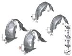 Original MINI Cabrio F57 Inner Fender Liner Cover Depan KANAN - Image 5