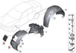Original BMW F80 M3 F82 F83 M4 Inner Fender Liner Roda Depan KIRI - Gambar 5
