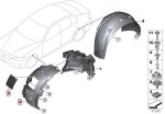 Original BMW F80 M3 F82 F83 M4 Inner Fender Liner Roda Depan KANAN - Gambar 5
