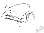 Original BMW E36 Dek Wiper Cover Talang Air Bawah Kaca Depan KIRI 51718122265 - Image 4