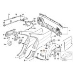 Original BMW E39 Cover Inner Fender Liner Belakang KIRI 51718172461 - Image 5