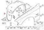 Original BMW E46 M Tech Sedan Inner Fender Liner Depan Roda Depan KIRI - Image 5
