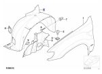 Original BMW E53 X5 Inner Fender Liner Roda Depan KIRI 51718402443 - Image 5