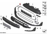 MINI F55 F56 F57 Frozen Brass Pinggiran Grill Keliling Frame Surround - Image 4