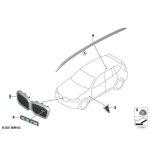 Original BMW G01 X3 F97 X3M LCI M Performance Kidney Grill Carbon Gril - Image 3