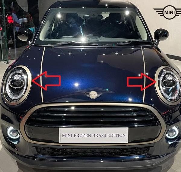 MINI F55 F56 F57 Frozen Brass Trim Ring Lampu Depan Headlamp SET