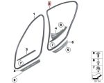 Original BMW F10 Weatherstrip Karet Seal Body Pintu Belakang
