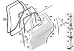 Original BMW F15 X5 Weatherstrip Karet Seal Body Pintu BELAKANG - Image 4