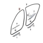 Original BMW F80 M3 Weatherstrip Karet Seal Body Pintu DEPAN - Gambar 5