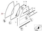 Original BMW E38 Weatherstrip Karet Seal Body Pintu DEPAN GREY - Image 5