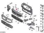 Original BMW G20 G21 LCI Facelift Air Duct Air Flap Control Kisi Buka Tutup Gril Depan Atas 51745A2DB49 - Gambar 3