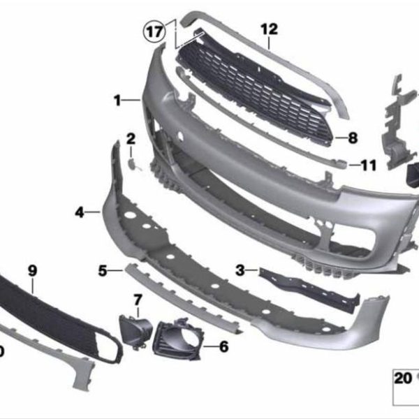 Original MINI R55 R56 R57 LCI JCW Brake Air Duct Selongsong Rem KIRI