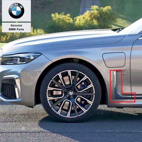 BMW G11 G12 LCI Facelift Chrome Moulding Trim Lis Fender Depan KIRI