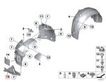 Original BMW F10 F11 Cover Segitiga Bawah Fender Bemper Depan KIRI - Image 5