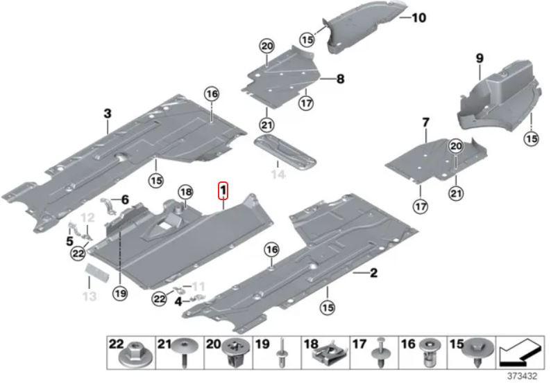 51758065934_A BMW F87 M2 Cover Penutup Kolong Gearbox Transmisi Mobil Cover Bawah - Image 1