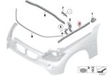 BMW E84 X1 Cover Seal Karet Kap Mesin Bagian Samping KIRI / KANAN