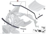 Ori BMW F25 X3 F26 X4 Hood Sealing Karet Kap Mesin Belakang Tengah