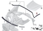 Ori BMW F25 X3 F26 X4 Hood Sealing Karet Kap Mesin Belakang Samping