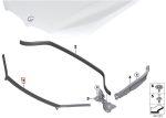 Original BMW F48 X1 Cover Seal Karet Depan Kap Mesin 51767329384