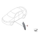 Genuine BMW F16 BX6 Chrome Fender Gril Airduct Cover Trim KANAN