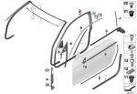 BMW F32 F82 M4 Coupe Weatherstrip Karet Seal Body Pintu Depan KANAN