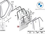 Original BMW G05 X5 F95 X5M G07 X7 Weatherstrip Karet Seal Pilar B Pintu Belakang KIRI