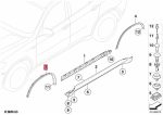 Original BMW E71 X6 Lis Over Fender Flare Wheel Arch DEPAN KIRI 51777176235 - Image 5