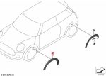 Original MINI F56 F57 JCW Wheel Arch Lis Over Fender Flare Depan KANAN - Image 5