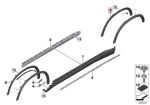 Original BMW G05 X5 Wheel Arch Lis Fender Belakang Kiri