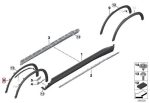 Original BMW G05 X5 Wheel Arch Lis Fender Flare Depan Kiri - Gambar 5