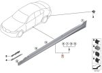 Ori BMW G20 330i M Sport Side Skirt Panel Trisplang KIRI 51778099909