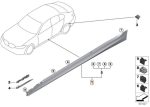 Ori BMW G20 330i M Sport Side Skirt Panel Trisplang KANAN 51778099910