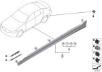 Ori BMW G20 320i Side Skirt Rocker Panel Trisplang KIRI 51778493951