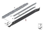 Original BMW G05 X5 Side Skirt Foot Step Running Board Pijakan Kaki KANAN - Gambar 3