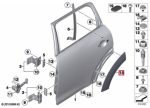 Original MINI R60 Wheel Arch Lis Fender Flare Pintu Belakang KANAN - Gambar 4