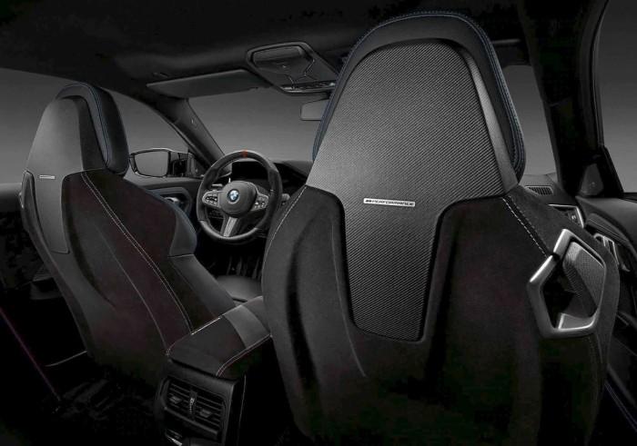 52105A40301_A BMW G80 M3 G82 M4 Performance Open Pore Carbon Fiber Seat Back Cover - Image 1