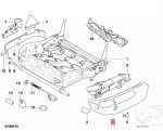 Original BMW E38 E39 Cover Trim Panel Jok Depan Luar Manual Seat Grey - Image 5