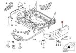 Original BMW E38 E39 Cover Trim Panel Bingkai Tombol Jok Depan Electric Seat Black Hitam 52107058008 - Image 3