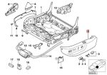 Original BMW E38 E39 Cover Trim Panel Jok Depan Electric Seat Grey Abu 52107058009 - Image 4