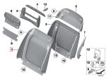 BMW F07 GT Seat Backrest Pocket Cover Trim Belakang Jok Depan Brown - Image 3