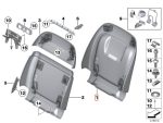 BMW F15 X5 F16 X6 Backrest Pocket Cover Belakang Sandaran Jok Hitam - Image 5