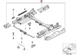 Original BMW E39 Cover Penutup Rel Jok Seat Rail DEPAN LH /RH Grey - Gambar 3